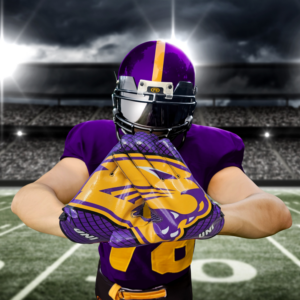 UNI University of Northern Iowa Panthers Football Gloves