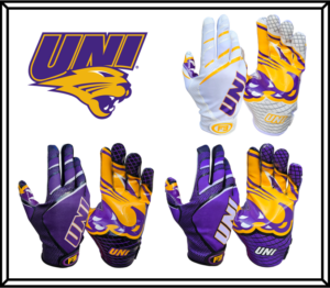 UNI University of Northern Iowa Panthers Football Gloves