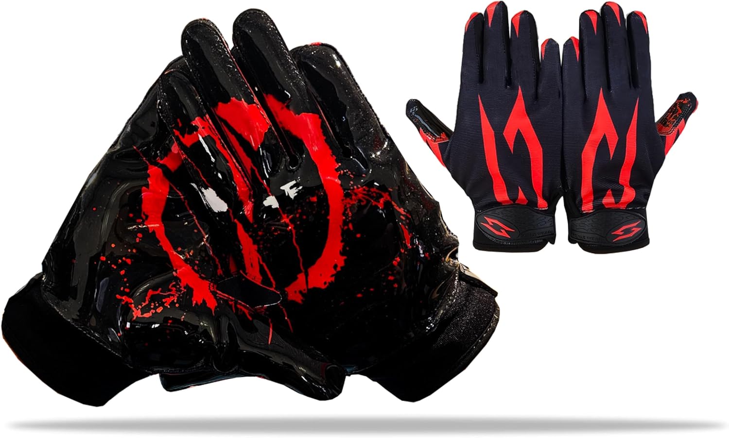 Ninja Stealth Football Receiver Gloves Scale Wear Design