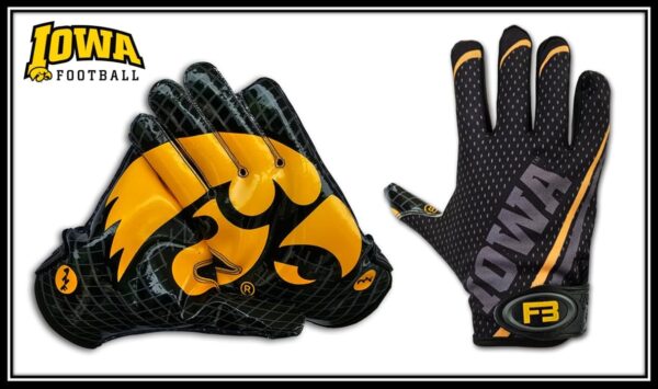 Hawkeye Football Receiver Gloves - Black - Informational