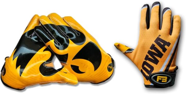 Hawkeye Football Receiver Gloves - Yellow - Main Image