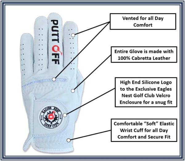 Putt Off Funny Golf Glove Back of Hand