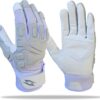 Stealth Padded Football Lineman Gloves - White on White