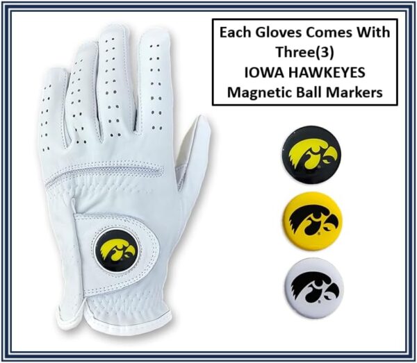 Hawkeye Golf Glove Back of Hand Ball Markers