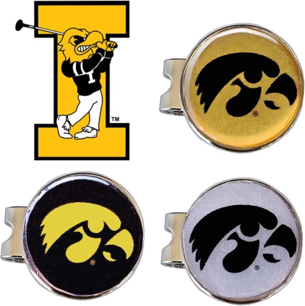 University of Iowa Hawkeye Hat Clip with Magnetic Ball Markers - Image 3