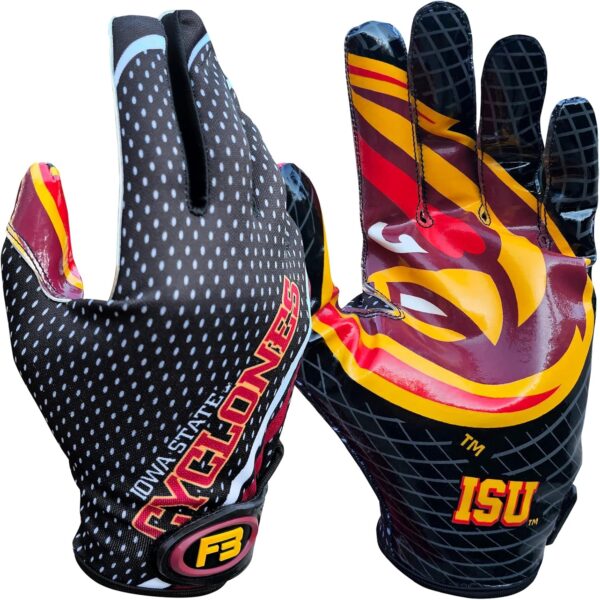 Iowa State Cyclones Football Receiver Gloves - Black - Main