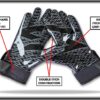 Stealth Football Receiver Gloves - Black on Black - Image 2