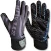 Stealth Black Football Receiver Gloves - No Pad - Black - Main Image