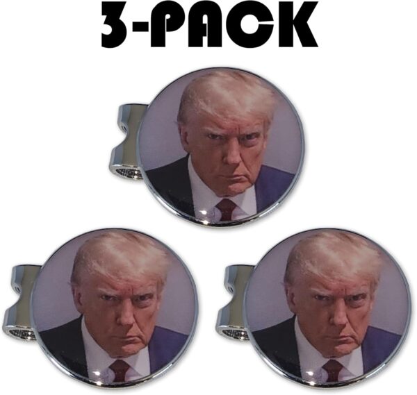 Trump Hat Clip with Magnetic Ball Marker 3-pack