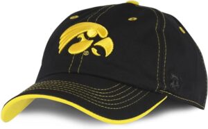 University of Iowa Hawkeyes Baseball Hat - Hawk - Black - Hat - Main