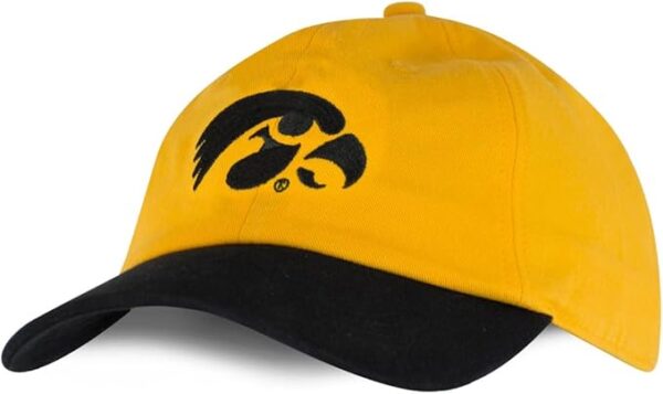 University of Iowa Hawkeyes Baseball Hat - Hawk - Dk Yellow & Black - Hat - Main