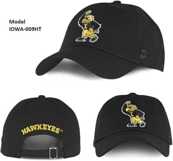 University of Iowa Hawkeyes - Mascot - Black - Hat - Multi View