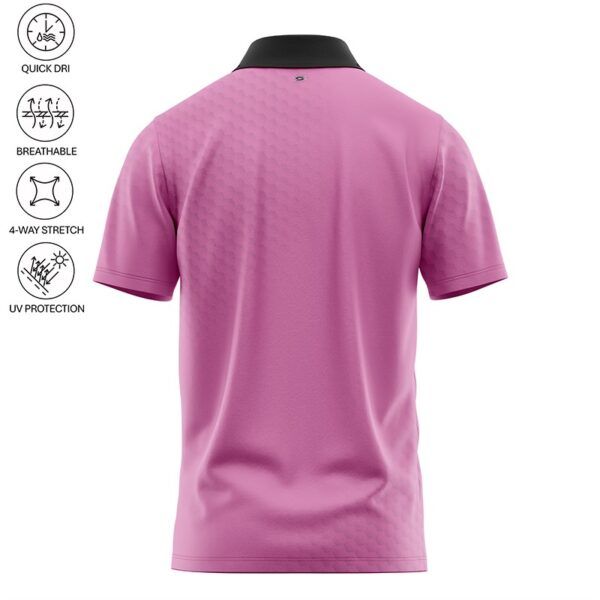 Golf Polo Shirt - Shocker Hot Pink - Back