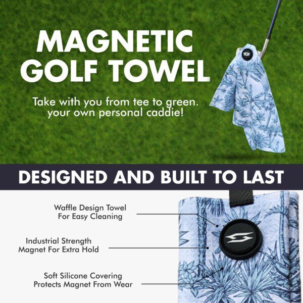 Golf Towel - Blue Palms 4