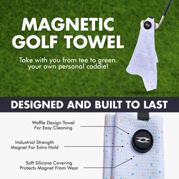 Golf Towel - Drip - White 4