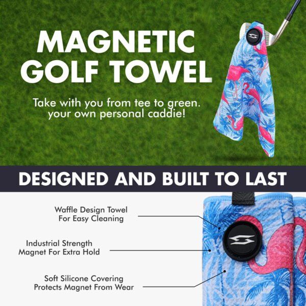 Golf Towel - Flamingo - Large 4