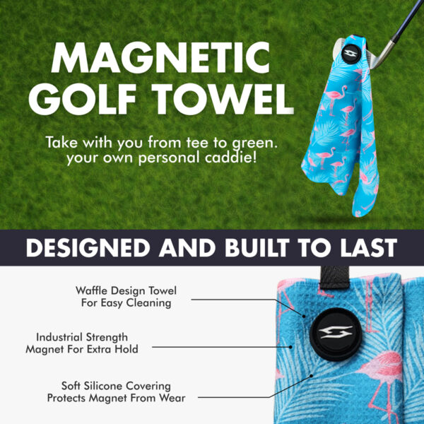 Golf Towel - Flamingo - Palms 4