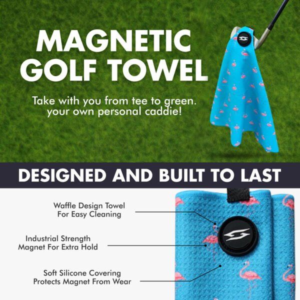 Golf Towel - Flamingo - Small 4