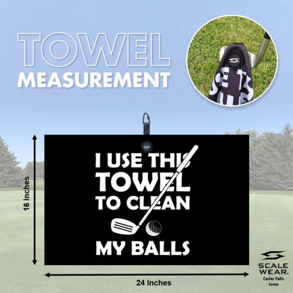 Golf Towel - Funny - Wash My Balls 2