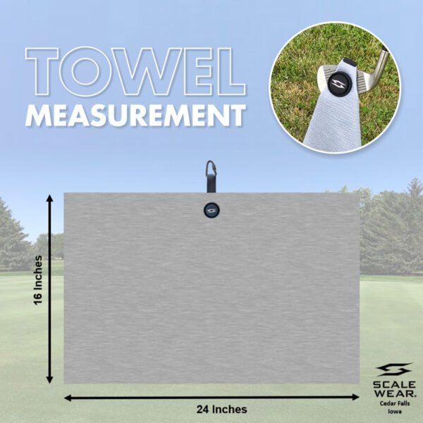 Heathered Microfiber Magnetic Golf Towel - Image 4