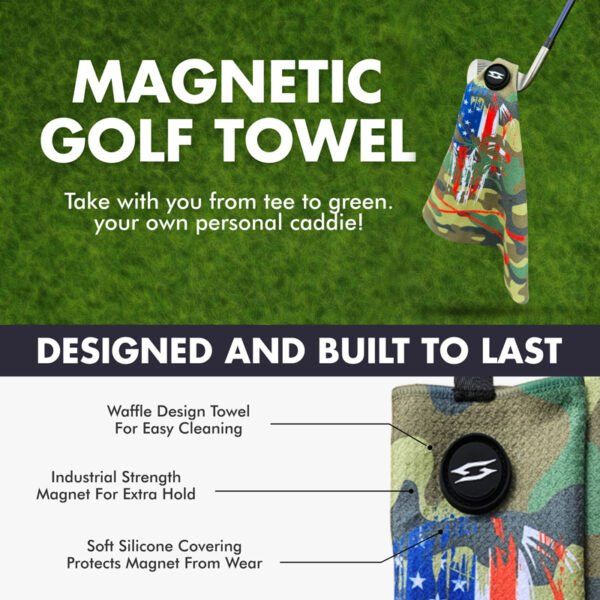 Patriotic Magnetic Microfiber Golf Towel - Image 16