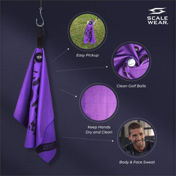 Golf Towel - Rippit - Purple 1