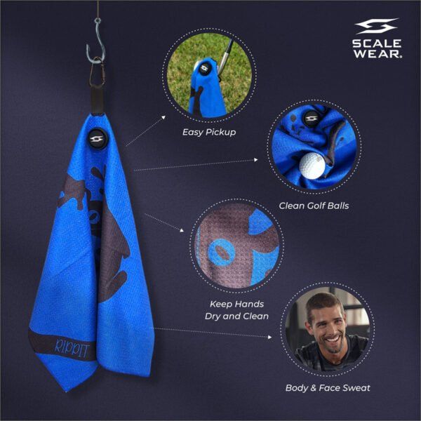 Golf Towel - Rippit - Tree Frog Blue 1