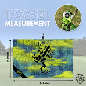 Rippit Magnetic Golf Towel - Magnetic Yellow Blue Golf Towel 2