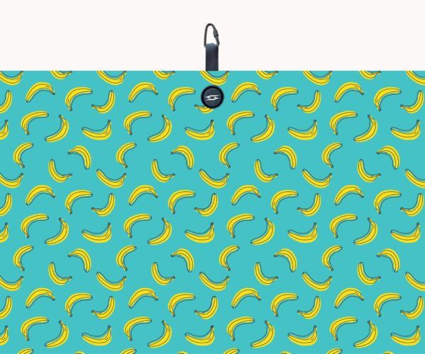 Golf Towel - Teal Bananas