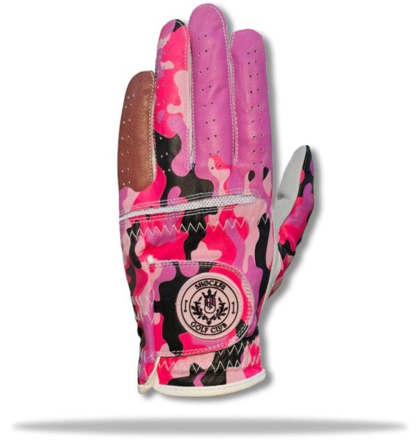 Shocker Camo Funny Golf Glove - Hot Pink - Main