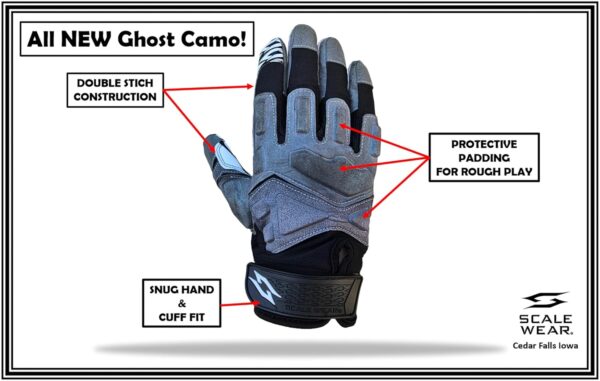 Ghost Padded Football Receiver Gloves - Image 3