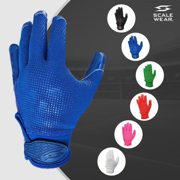 Pro Stealth Football Receiver Gloves - Blue 1