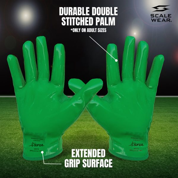 Football Gloves - Pro Stealth Receiver - Green 3