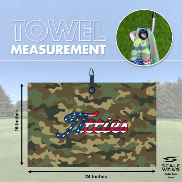 Golf Towel - Tittie - USA Camo 2