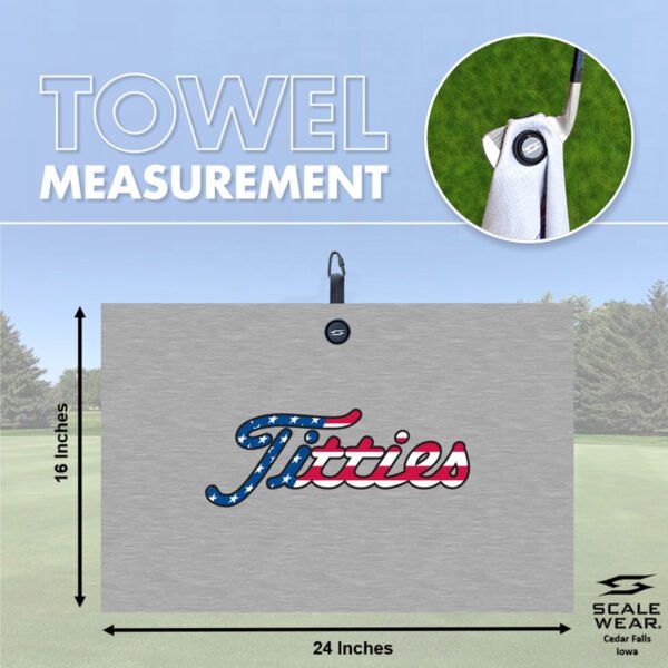 Golf Towel - Tittie - USA Gray 2