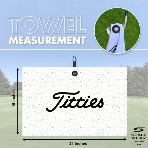 Golf Towel - Tittie - White Drip 2