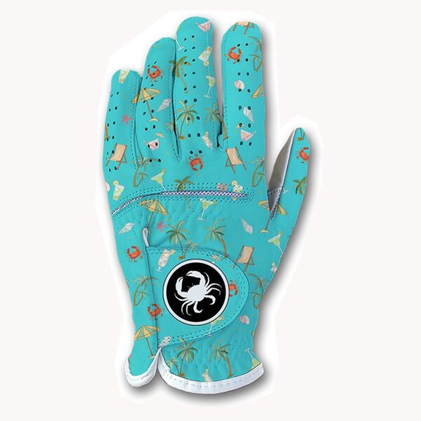 Beaches and Booze Golf Glove - Blue - Main