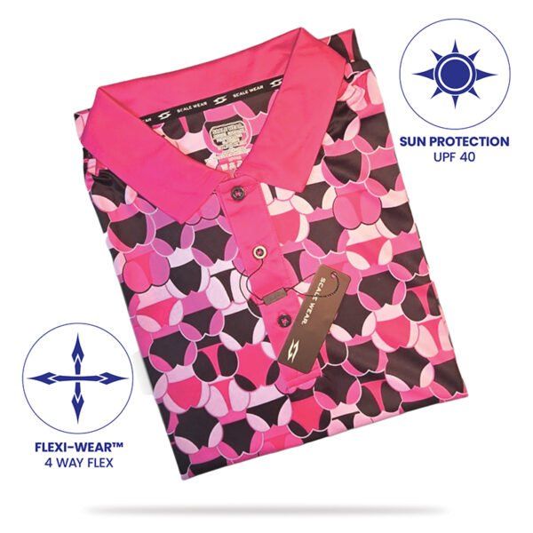 Golf Polo Shirt - Bikini Pink - Folded