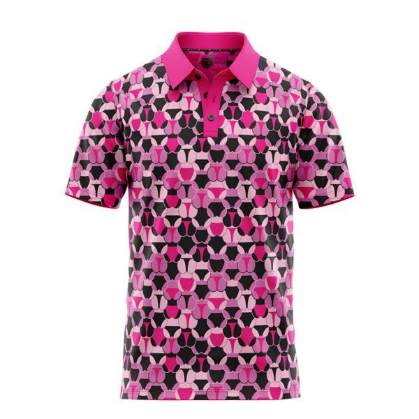 Bikini Pink Polo Shirt - Golf Polo Shirts - Main