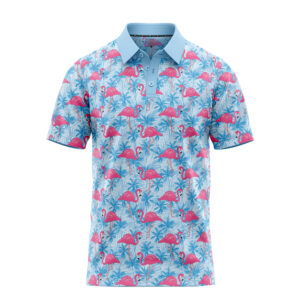 Blue Palms Flamingo Polo Shirt - Golf Polo Shirts - Main