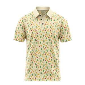 Tacos and Tequila Polo Shirt - Golf Polo Shirts - Cream - Main