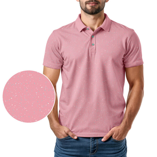 Drip Polo Shirt - Golf Polo Shirts - Pink - In Use