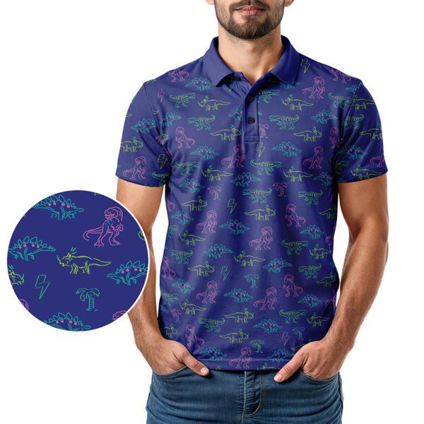 Electric Dino Polo Shirt - Image 2