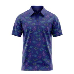 Electric Dino Polo Shirt - Golf Polo Shirts - Main