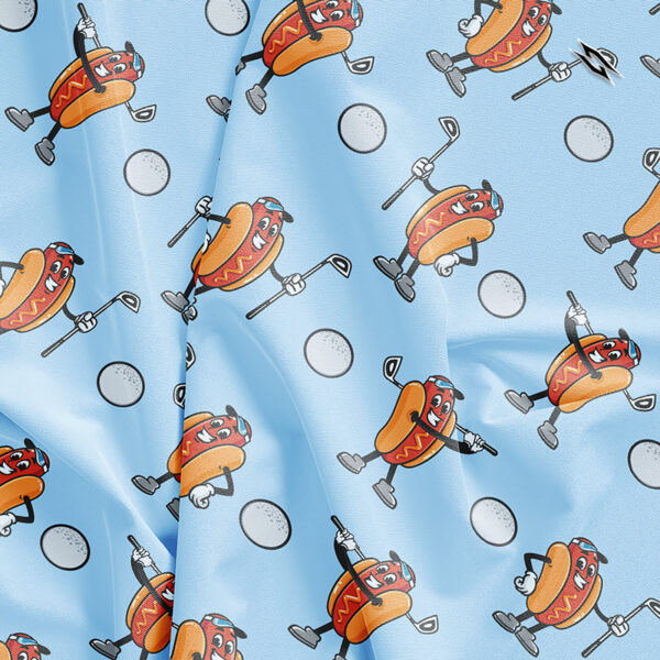 Golf Polo Shirt - Golfing Hotdog - Pattern