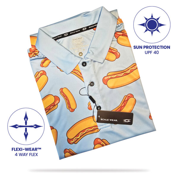 Golf Polo Shirt - Hotdogs - Folded