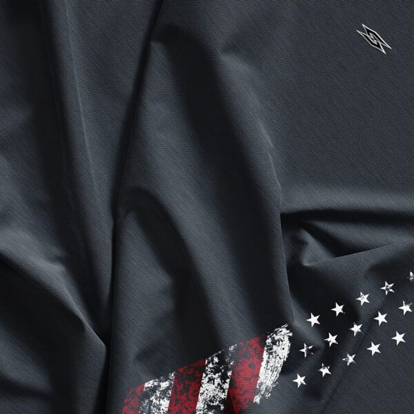 Golf Polo Shirt - Patriotic Flag Black - Pattern