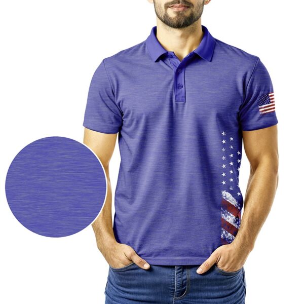 Patriotic Flag Polo Shirt - Image 5