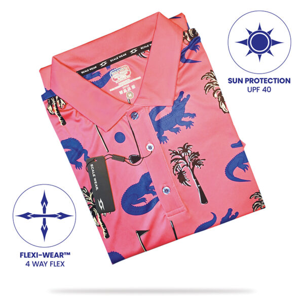 Pink Alligator Polo Shirt - Image 4