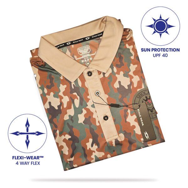 Shocker Camo Polo Shirt - Marine - Image 4